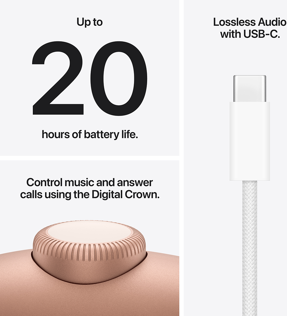 Akár 20 óra akkumulátor-üzemidő és USB-C. Vezérlés a Digital Crown-nal.