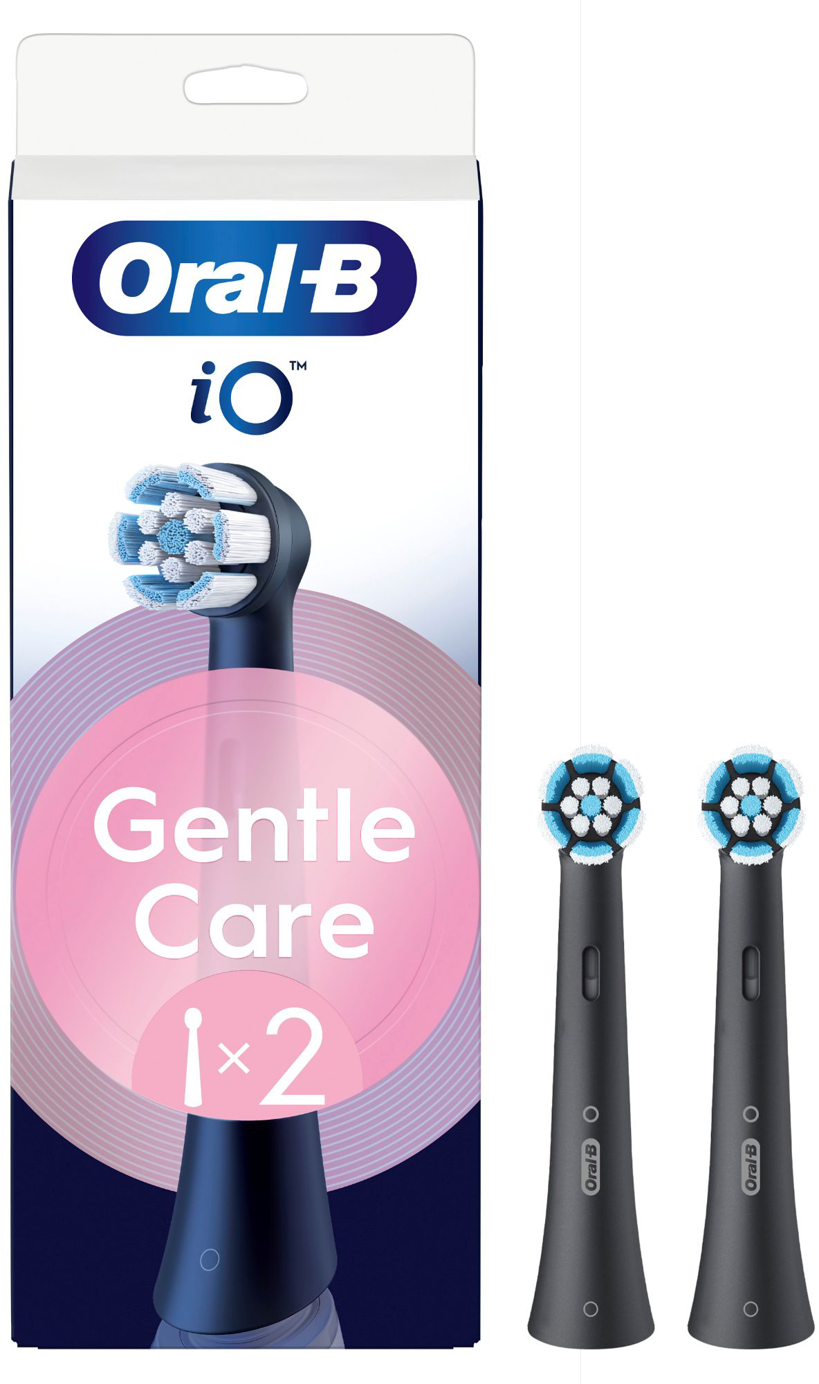 ORAL-B iO Pótfej Elektromos Fogkeféhez Gentle Care, fekete, 2 db