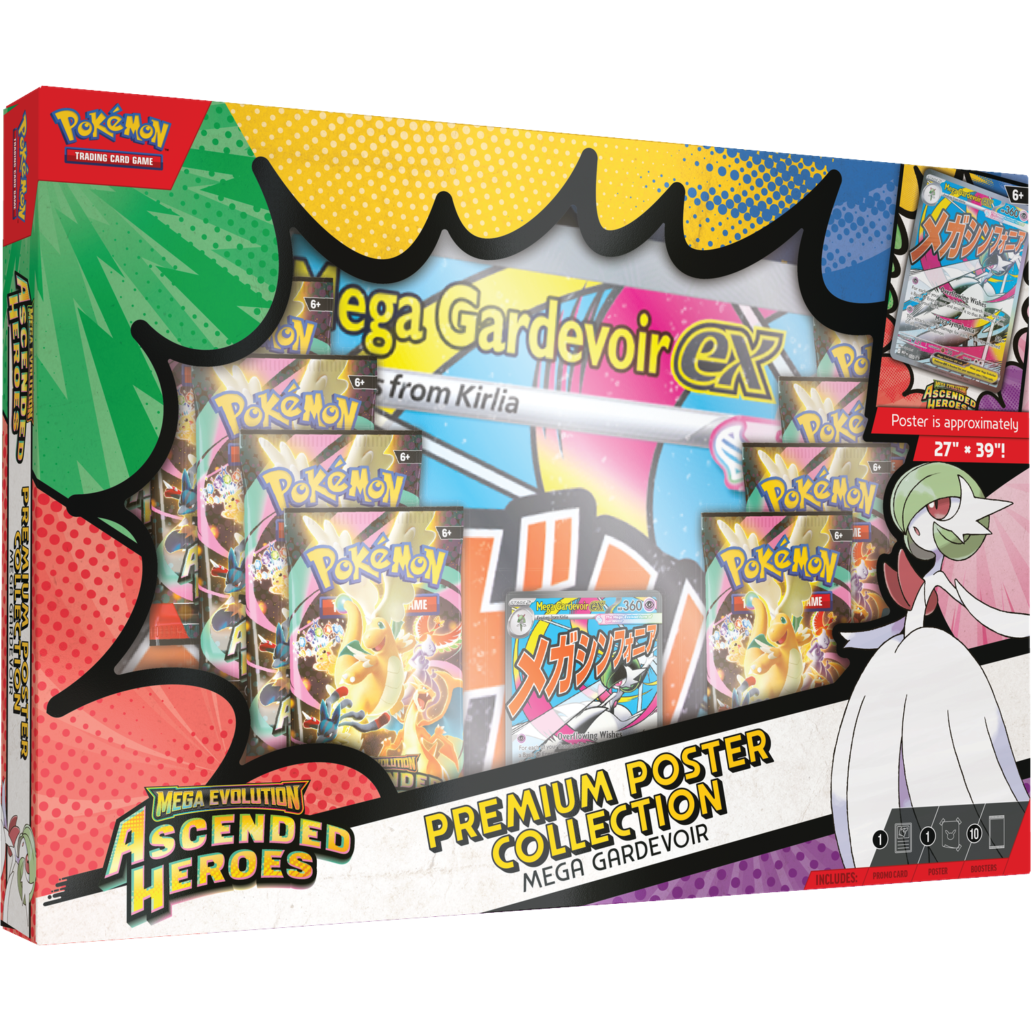 Pokemon Mega Gardevoir EX Premium Poster Collectie met kaarten en posters.