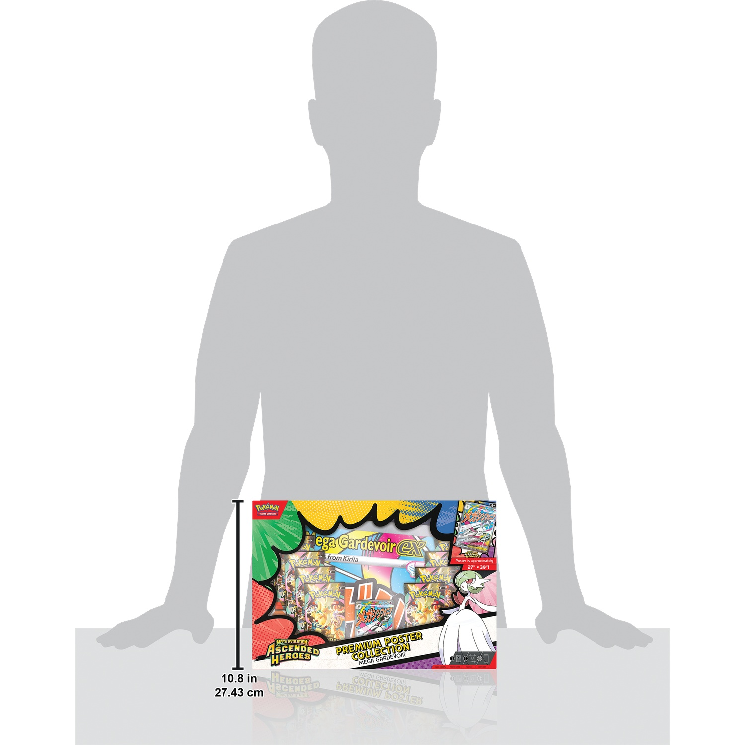 Pokemon Gardevoir Premium Poster Collection Box met kaarten en stickers.
