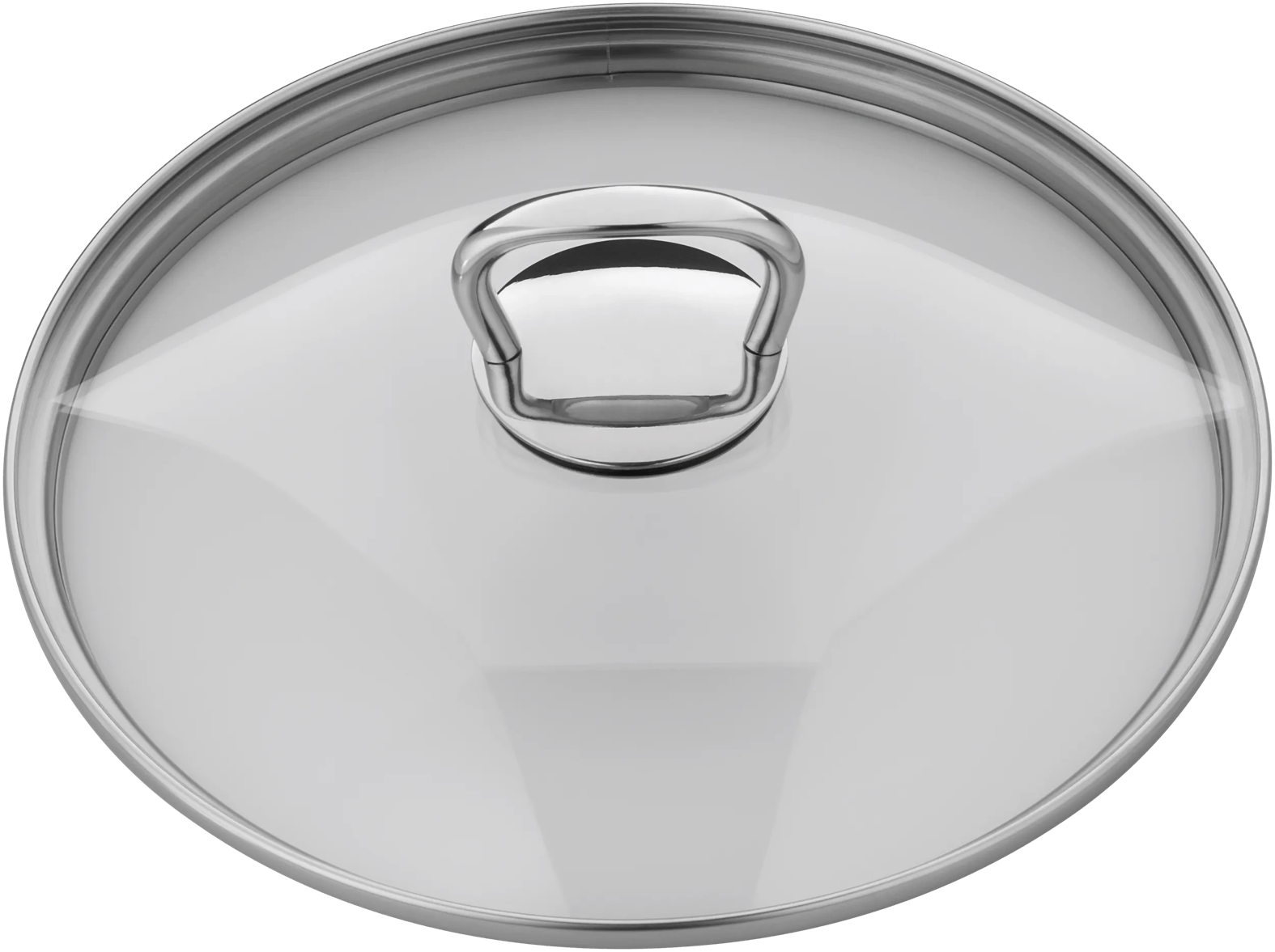 Glasdeckel mit Edelstahlgriff
