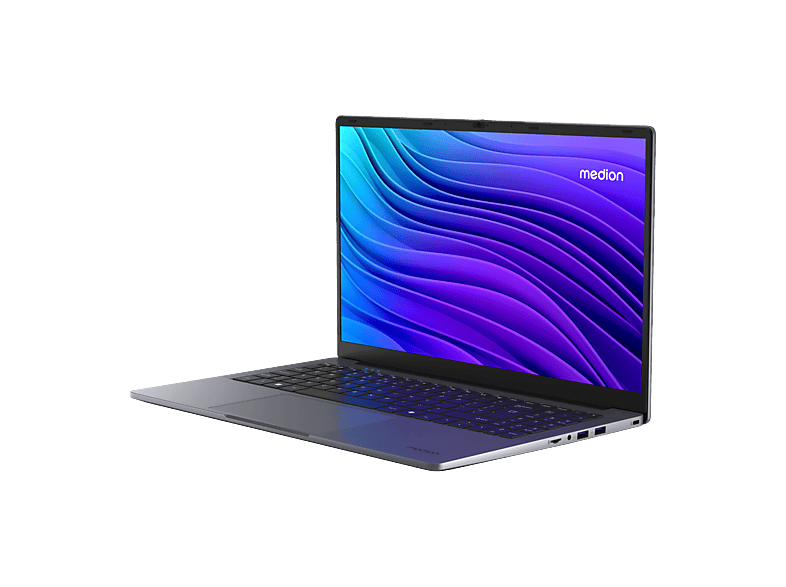 MEDION E15223 (MD600095) Intel® N N100 Laptop 39,6 cm (15.6") Full HD 8 GB LPDDR5-SDRAM 128 GB Flash Wi-Fi 6 (802.11ax) Windows 11 Home Grau