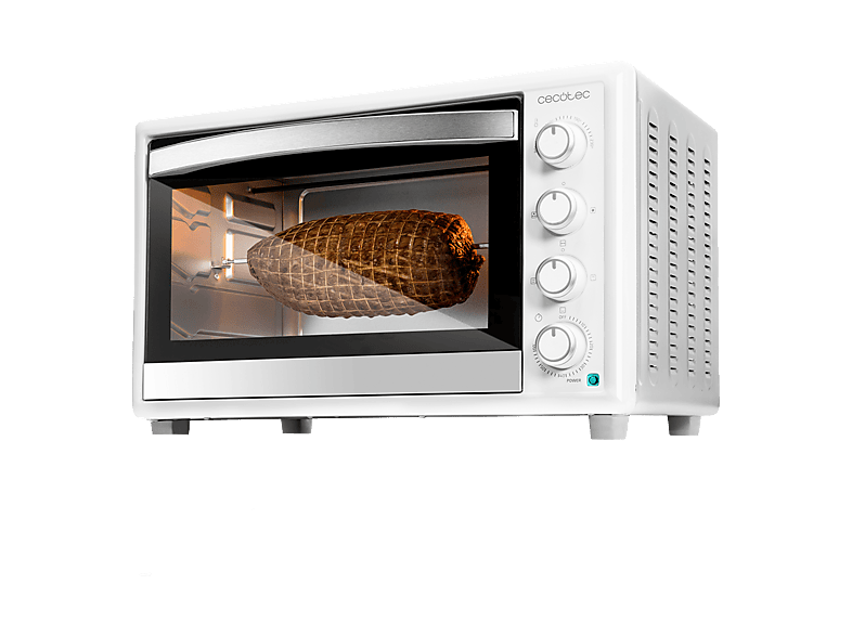 Horno de convección - Cecotec Bake&Toast 4600 White Gyro, con rustidor giratorio, 46 litros, 12 funciones, 2000 W, Blanco