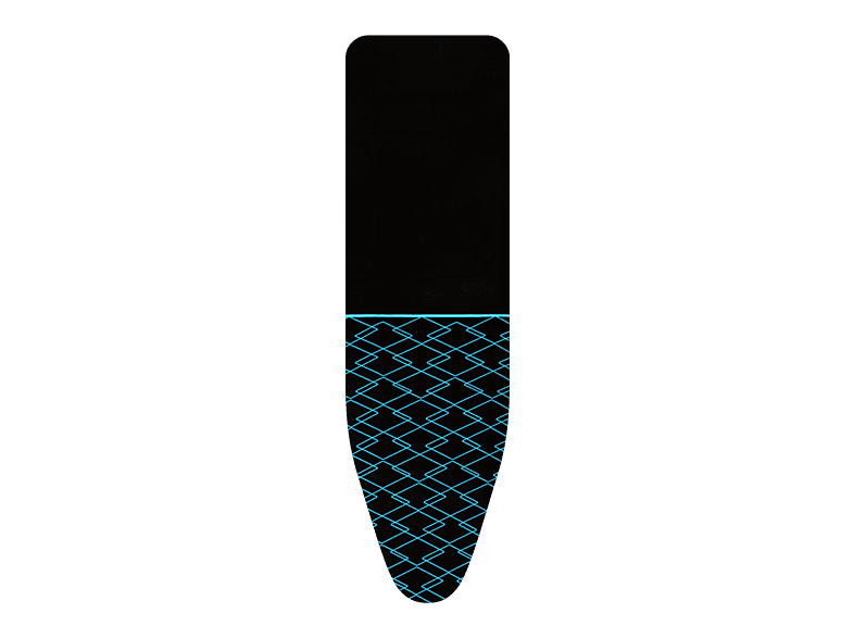 Funda tabla planchar - Cecotec StrongBoard 400 Borneo, 100% algodón, Ajustable 135 x 55 cm, Acolchado 4 mm, Protección ignífuga, Negro