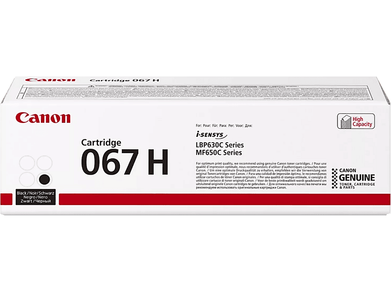 CANON 067H Toner-Cartridge, bis zu 3130 Seiten, Schwarz; Tonerpatrone