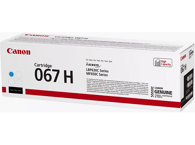 CANON 067H Toner-Cartridge, bis zu 2350 Seiten, Cyan; Tonerpatrone — Foto 3 von 4