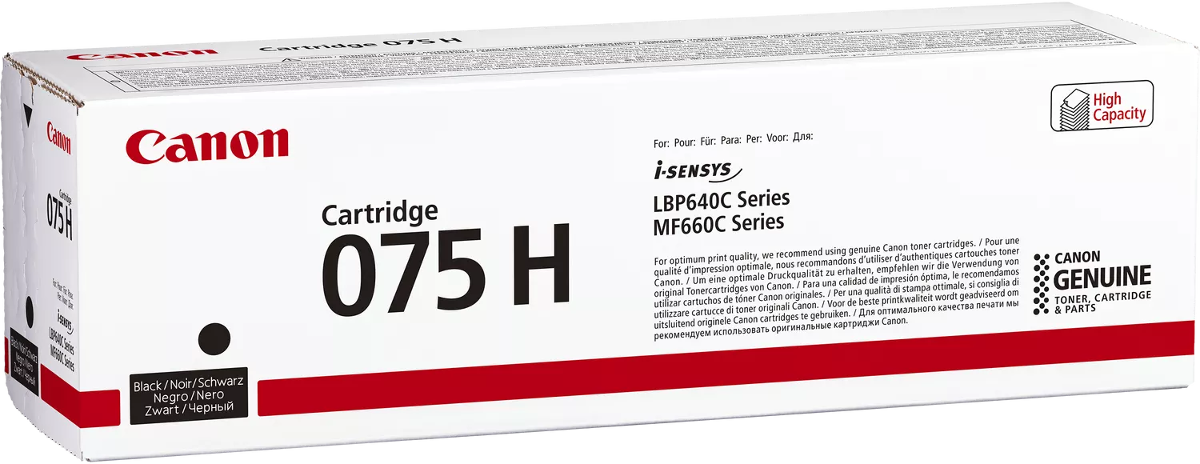Canon 075H Toner-Kartusche, schwarz, für i-SENSYS LBP640C/MF660C Serie.