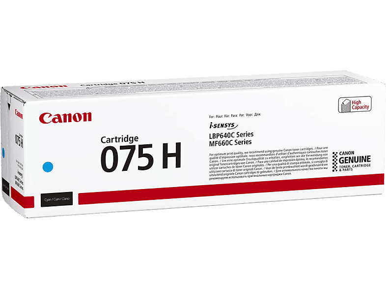 CANON 075 H Toner-Cartridge, bis zu 2500 Seiten, Cyan; Tonerpatrone — Foto 2 von 5