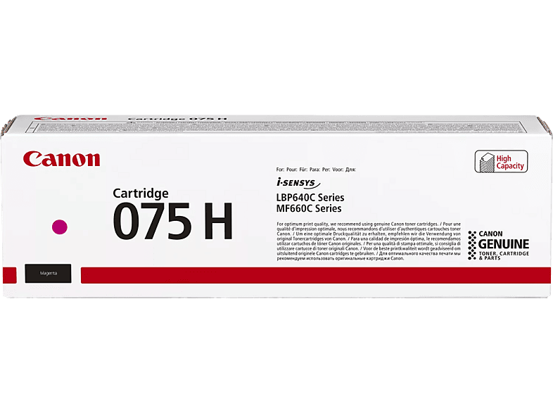 CANON 075 H Toner-Cartridge, bis zu 2500 Seiten, Magenta; Tonerpatrone