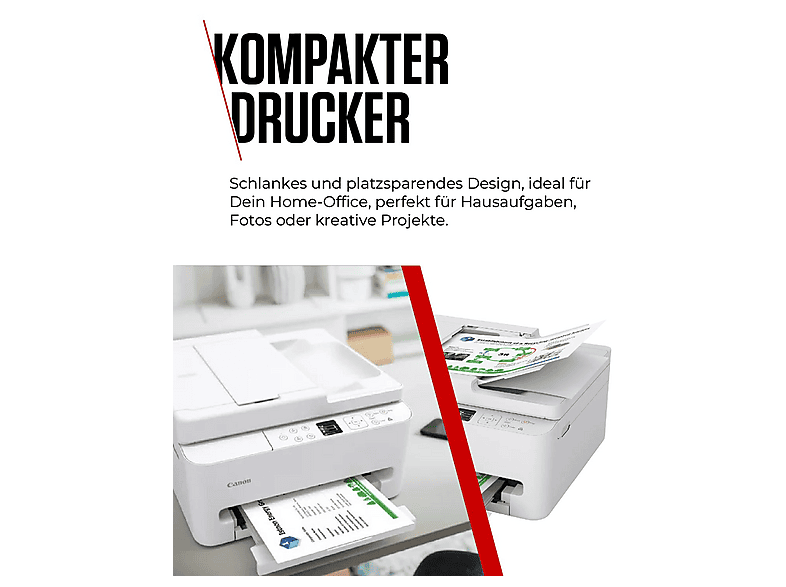 CANON Pixma TS7550i, WiFi, A4, Weiß, Multifunktionsdrucker, WLAN, Duplexeinheit (für beidseitigen Druck), A4, A5, Weiß — Foto 4 von 5
