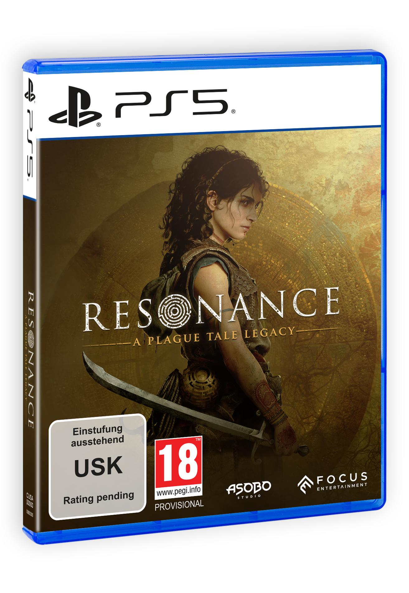 PS5-Spiel "Resonance: A Plague Tale Legacy" mit Frau und Schwert.