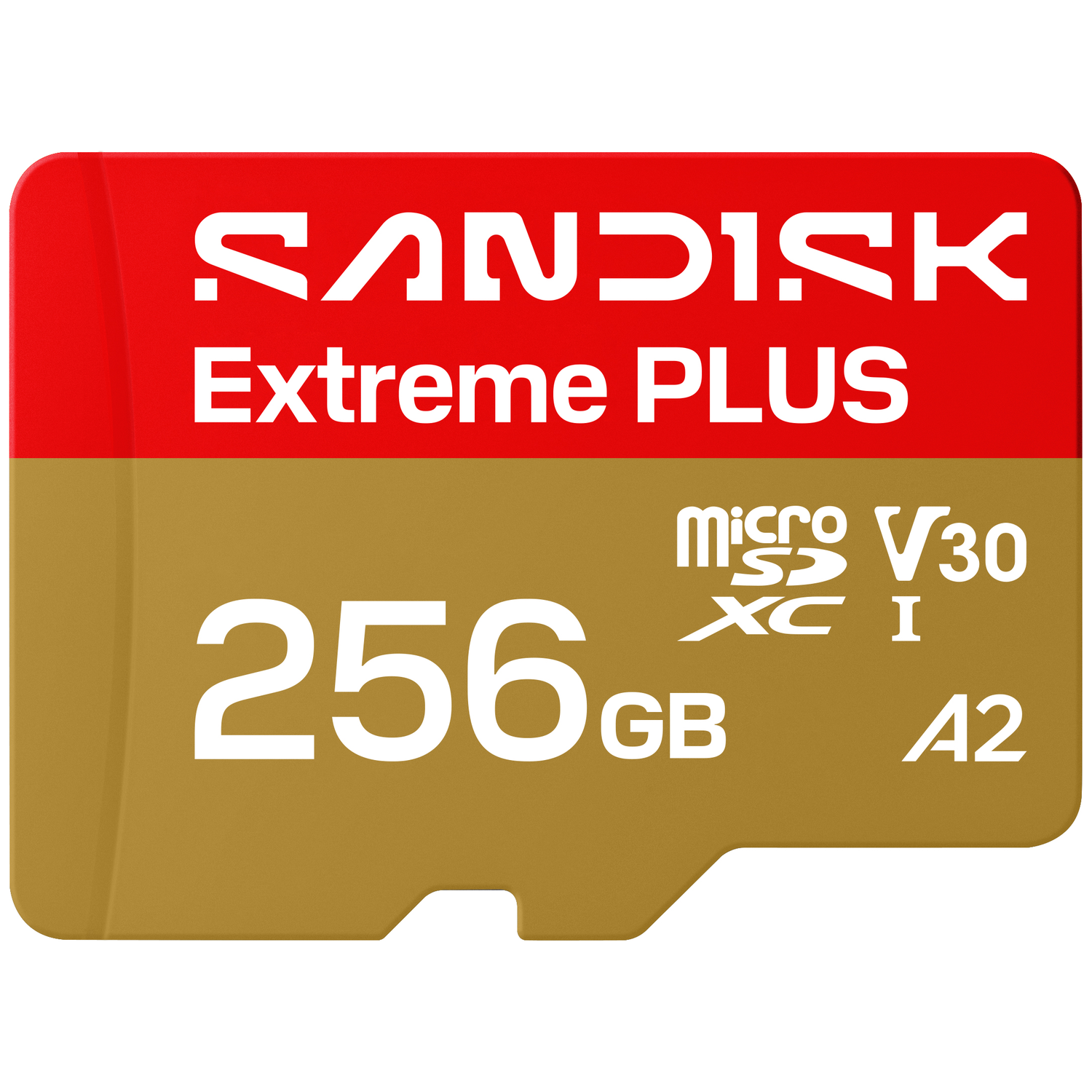 SanDisk Extreme PLUS 256GB MicroSDXC I A2 memory card with V30.