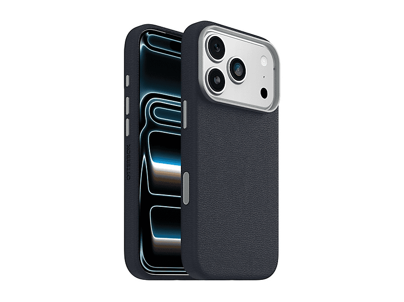 OTTERBOX Symmetry Series Cactus Leather MagSafe Cover per iPhone 17 Pro,antiurto e resistente alle cadute,sottile, testata 3x norme MIL-STD 810G, Blu