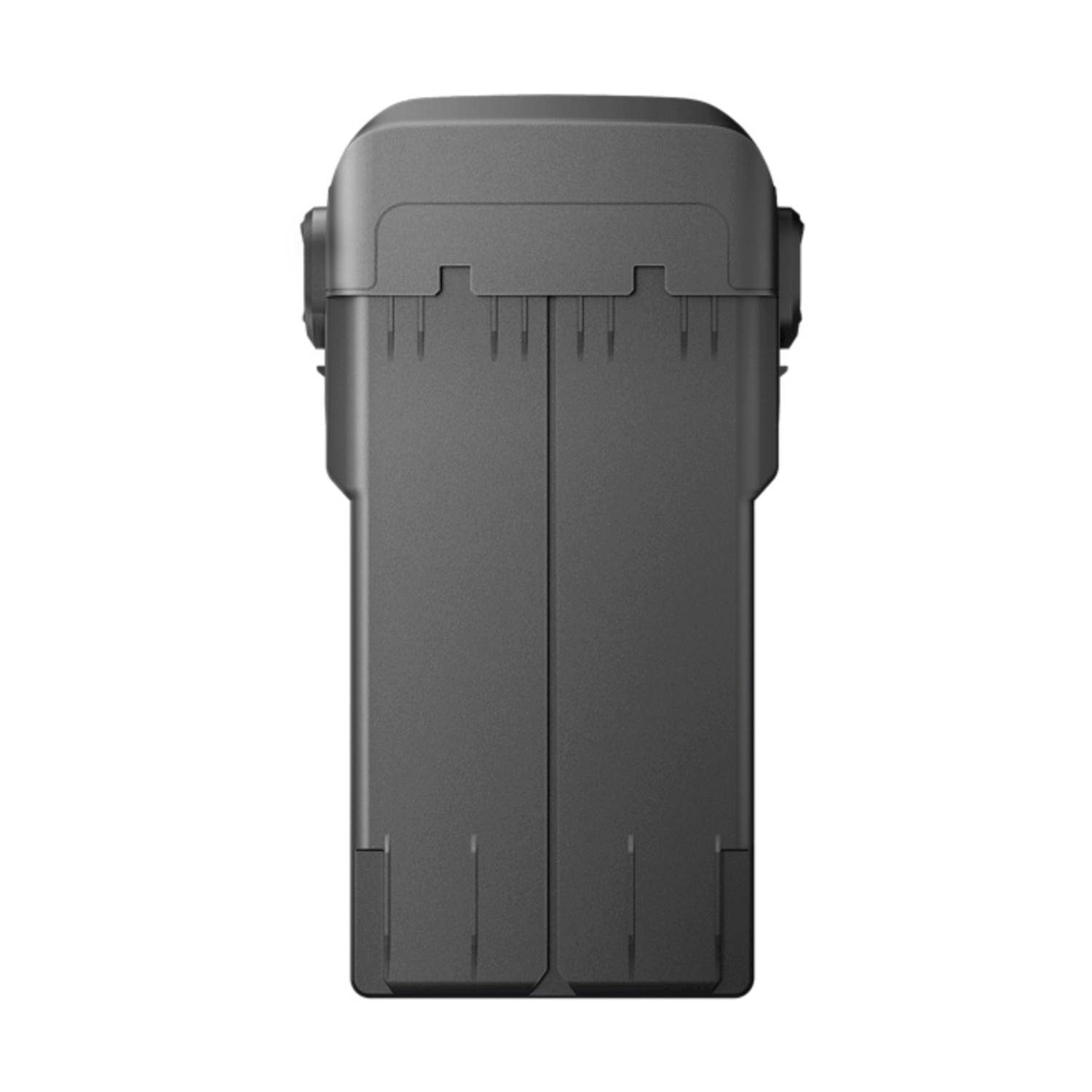 Batteria grigia con due linee verticali, parte superiore arrotondata.