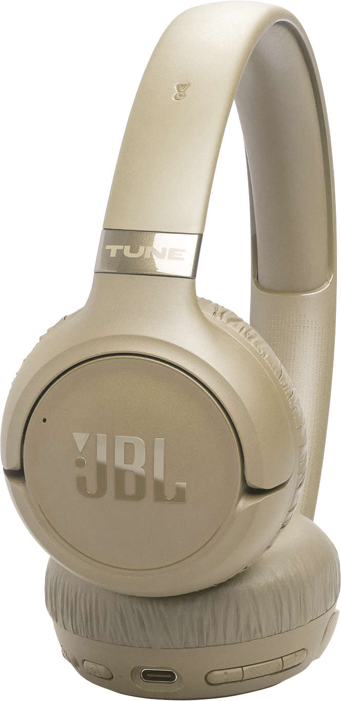 Arany JBL fejhallgató "TUNE" felirattal és USB-C porttal.