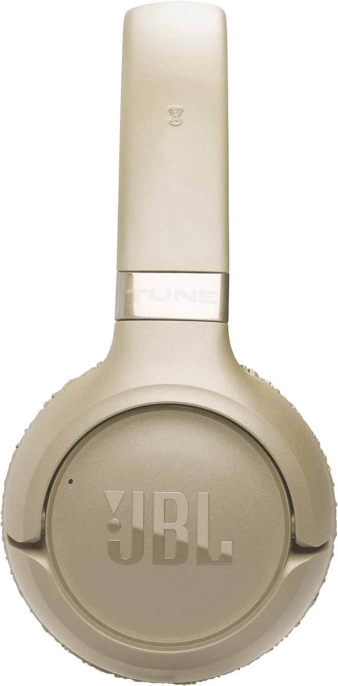 Arany fülhallgató JBL logóval a fülrészen és TUNE felirattal.