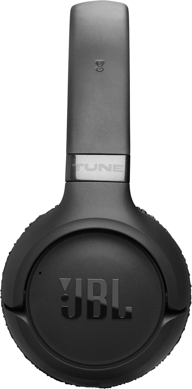 Fekete fejhallgató JBL logóval és „TUNE” felirattal.