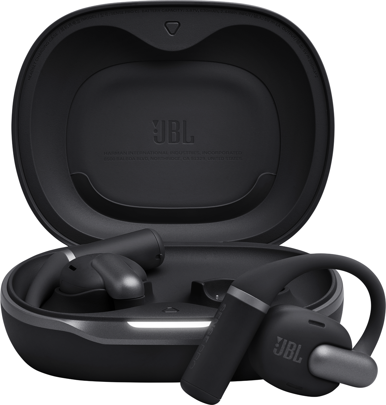 JBL Sense Pro TWS vezeték nélküli nyitott fülhallgató, fekete