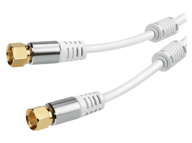 Vivanco Anschlusskabel für Decoder, Doppel-F-Stecker, 1.5m; F-auf-F-Stecker