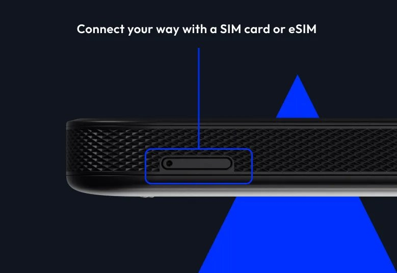 Gros plan d'un tiroir de carte SIM sur un smartphone.