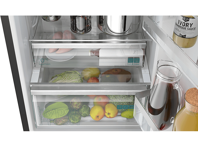 Siemens KG39NAXAG iQ500 Kühl- und Gefrierkombination (A, 363 l, 2030 mm hoch, Standgerät, No Frost (verminderte Eisbildung), Dark inox) — Foto 3 von 5