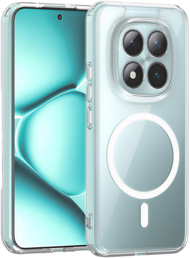 CASE AND PRO Redmi Note 15 5G Pro+ mágneses szilikon hátlap, átlátszó (MAG-REDMIN15PPTP)