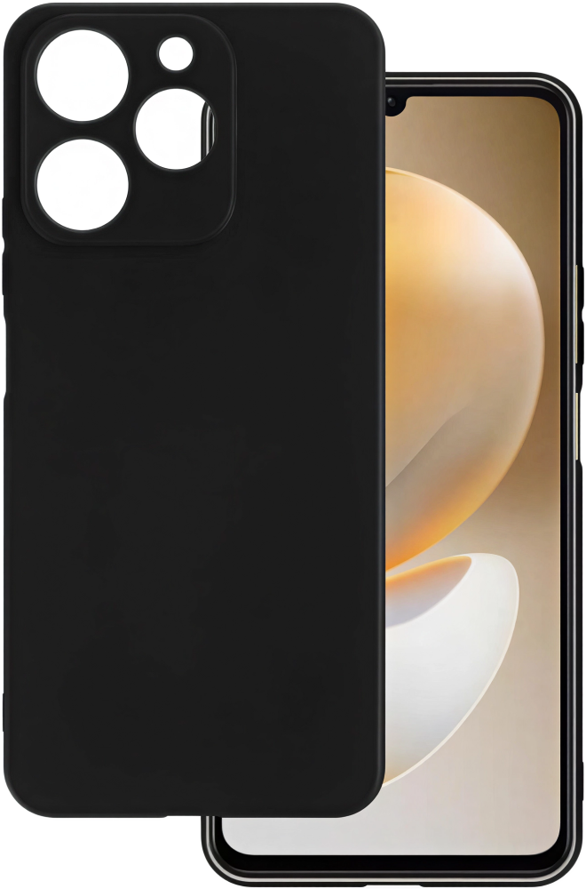 CASE AND PRO Realme Note 70T 4G Premium szilikon tok, fekete (PREM-REALMN70TBK)