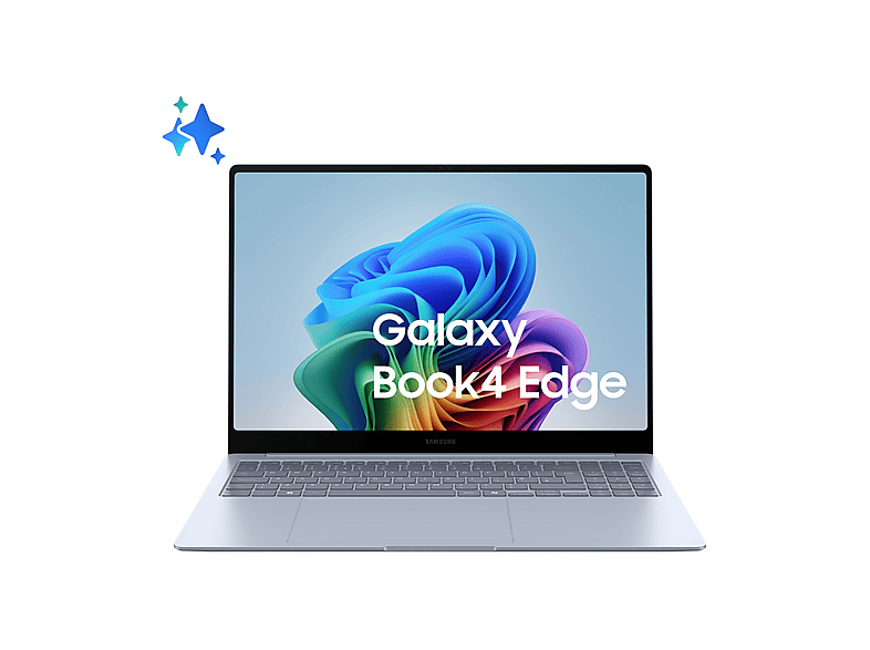 SAMSUNG Galaxy Book4 Edge NOTEBOOK, 15,6 ", processore Qualcomm Snapdragon X X1P-26-100, Adreno™ Onboard Graphics, RAM 16 GB, 512 GB Flash, Sapphire, Windows 11 Home