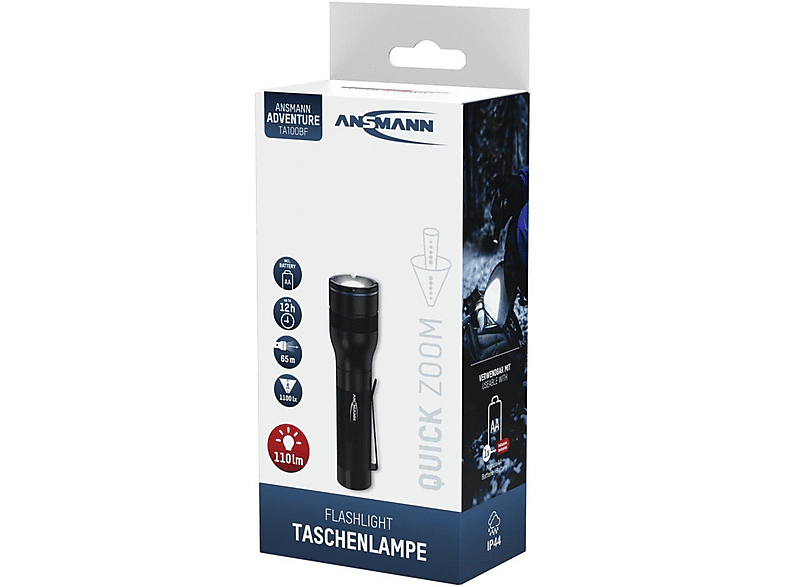 Ansmann Adventure TA100BF LED-Taschenlampe, batteriebetrieben, Schwarz — Foto 2 von 3