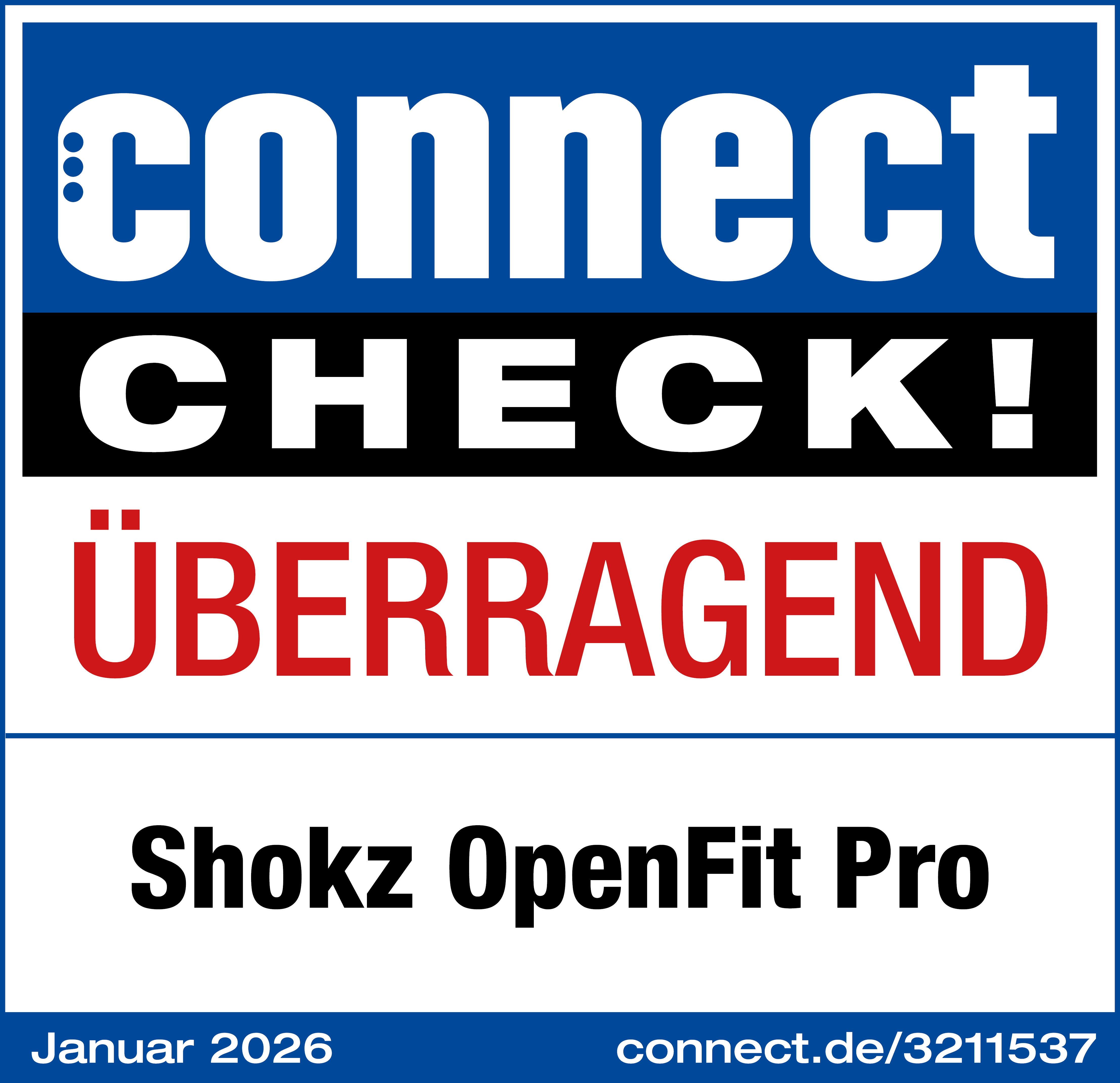 Connect Check Überragend Shokz OpenFit Pro, Januar 2026