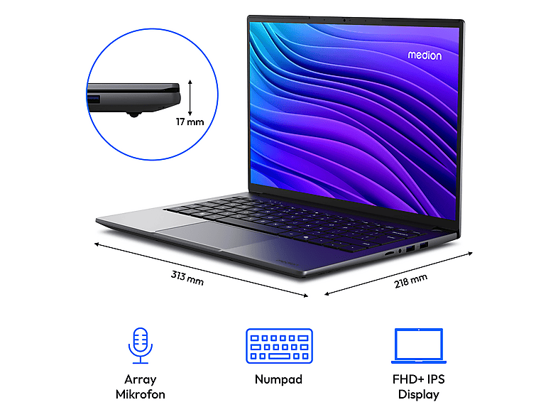 MEDION Avantum 14 E1E (MD600016) - Zoll Intel® Celeron® N4500 8 GB 256 UHD Graphics Windows 11 Home S-Modus