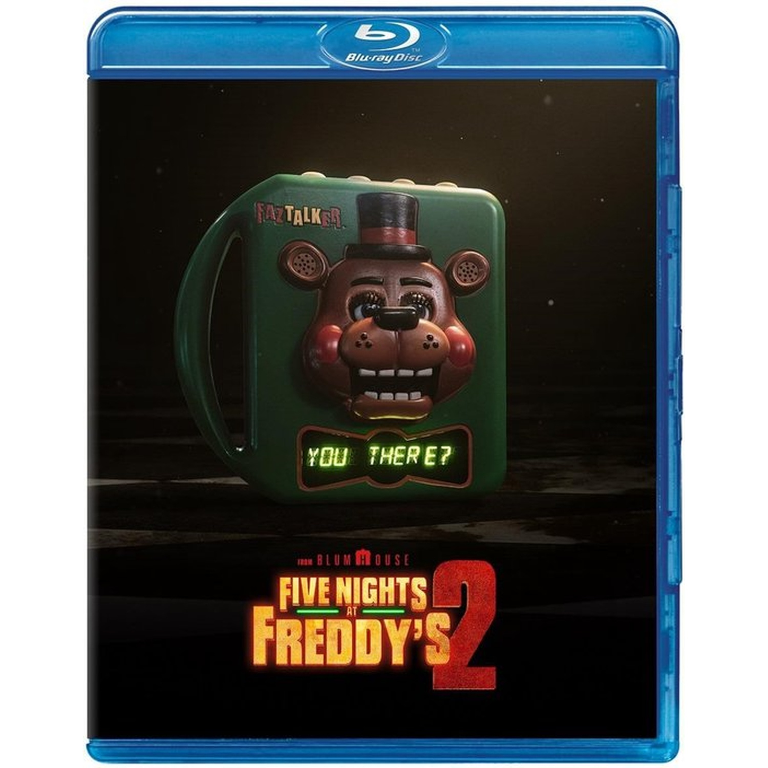 Boîtier Blu-ray Five Nights at Freddy's 2, avec Fazbear et texte "You There?".