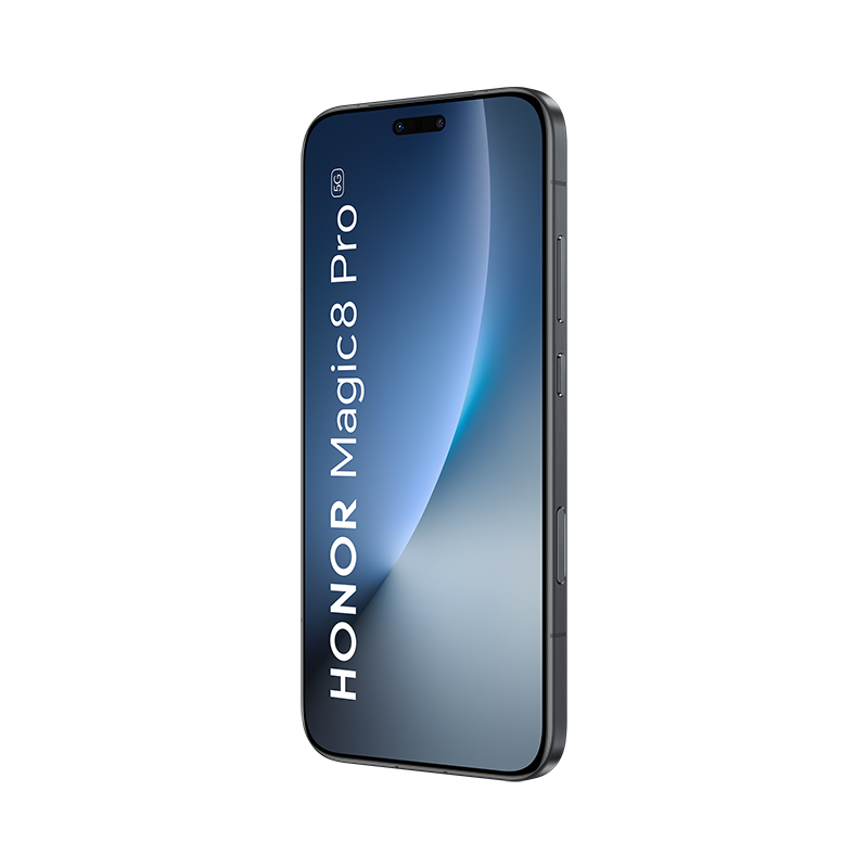 Un smartphone negro Honor Magic8 Pro con logo 5G.
