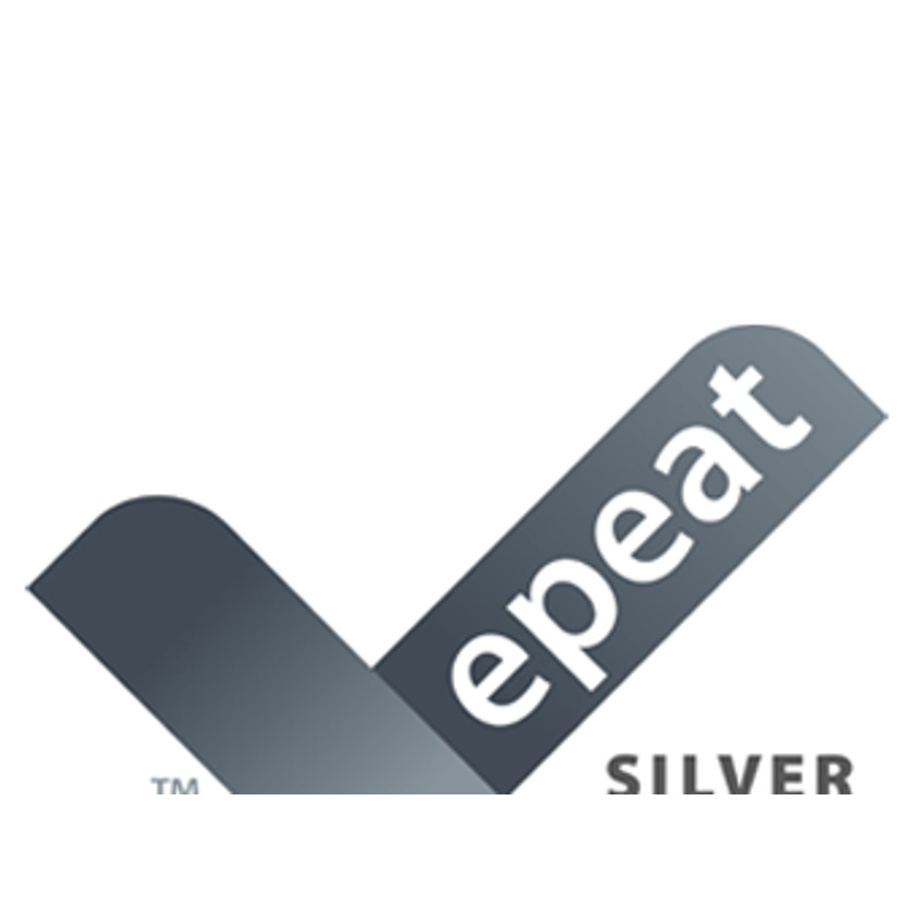 Graues EPEAT-Logo mit silberner Markierung und dem Wort SILBER.