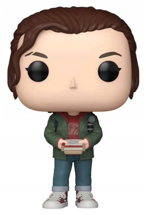 Figurka Funko Pop z brązowymi włosami, w zielonej kurtce i niebieskich dżinsach.