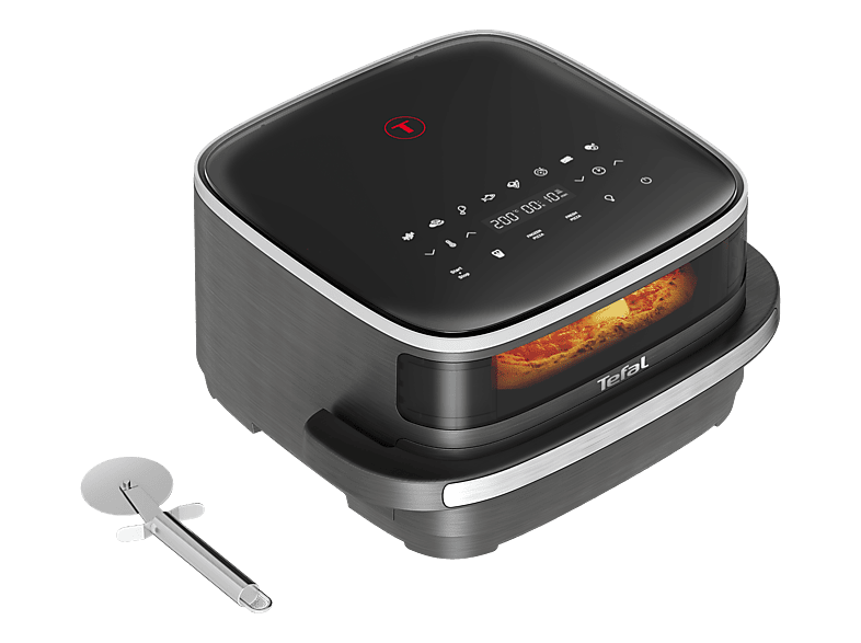 TEFAL Easy Fry XL Surface (FW402H) Heissluftfritteuse mit geräumigem Korb, kompaktem Design & Sichtfenster inkl. Pizzaschneider