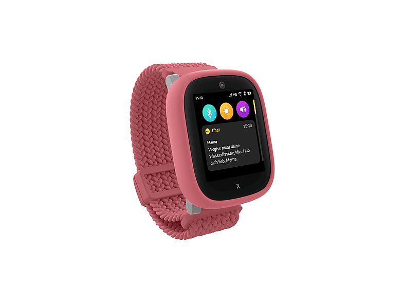 XPLORA X6 Gen 2 Kindersmartwatch Textilarmband, L 90 - 146 mm / B 22mm x H 3.3 mm, Pink