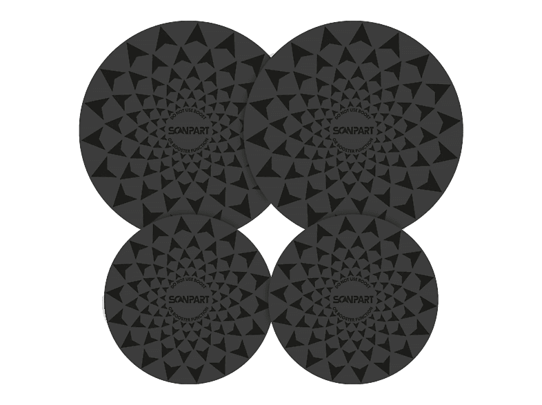 Zestaw mat do płyt indukcyjnych SCANPART 42.000.004.00 Czarny