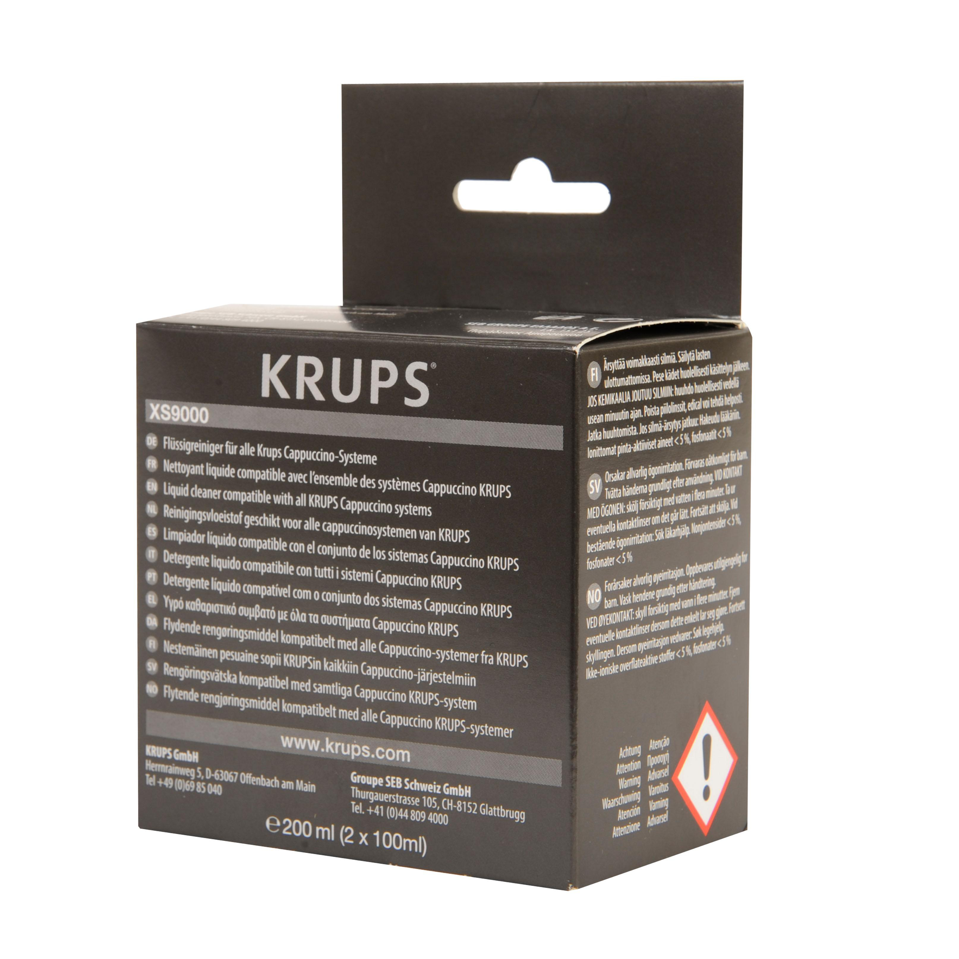 Krups XS9000 Flüssigreiniger für Cappuccino-Systeme, 200ml.
