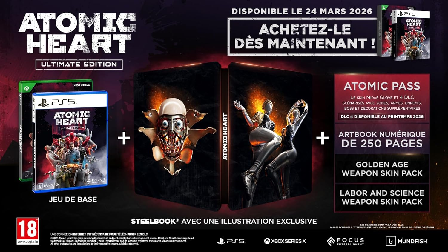 Atomic Heart Edizione Definitiva: Gioco, Steelbook, Atomic Pass, artbook digitale.