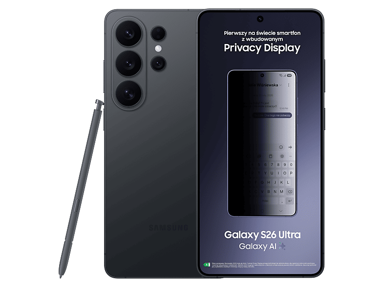 Smartfon Samsung Galaxy S26 Ultra 256GB czarny – zdjęcie 3