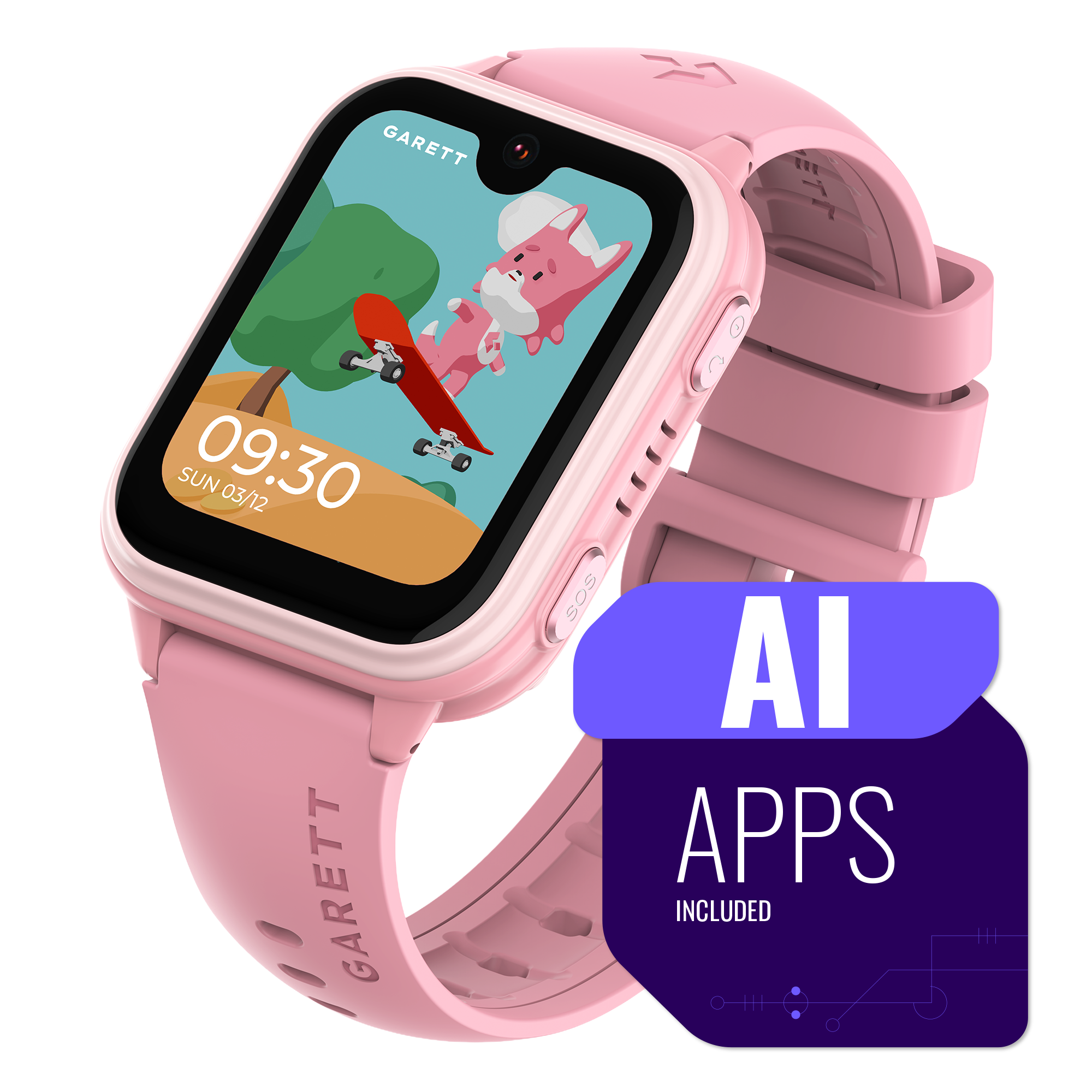 GARETT Kids Vibe AI 4G gyerek okosóra, rózsaszín (VIBE_AI_PINK)