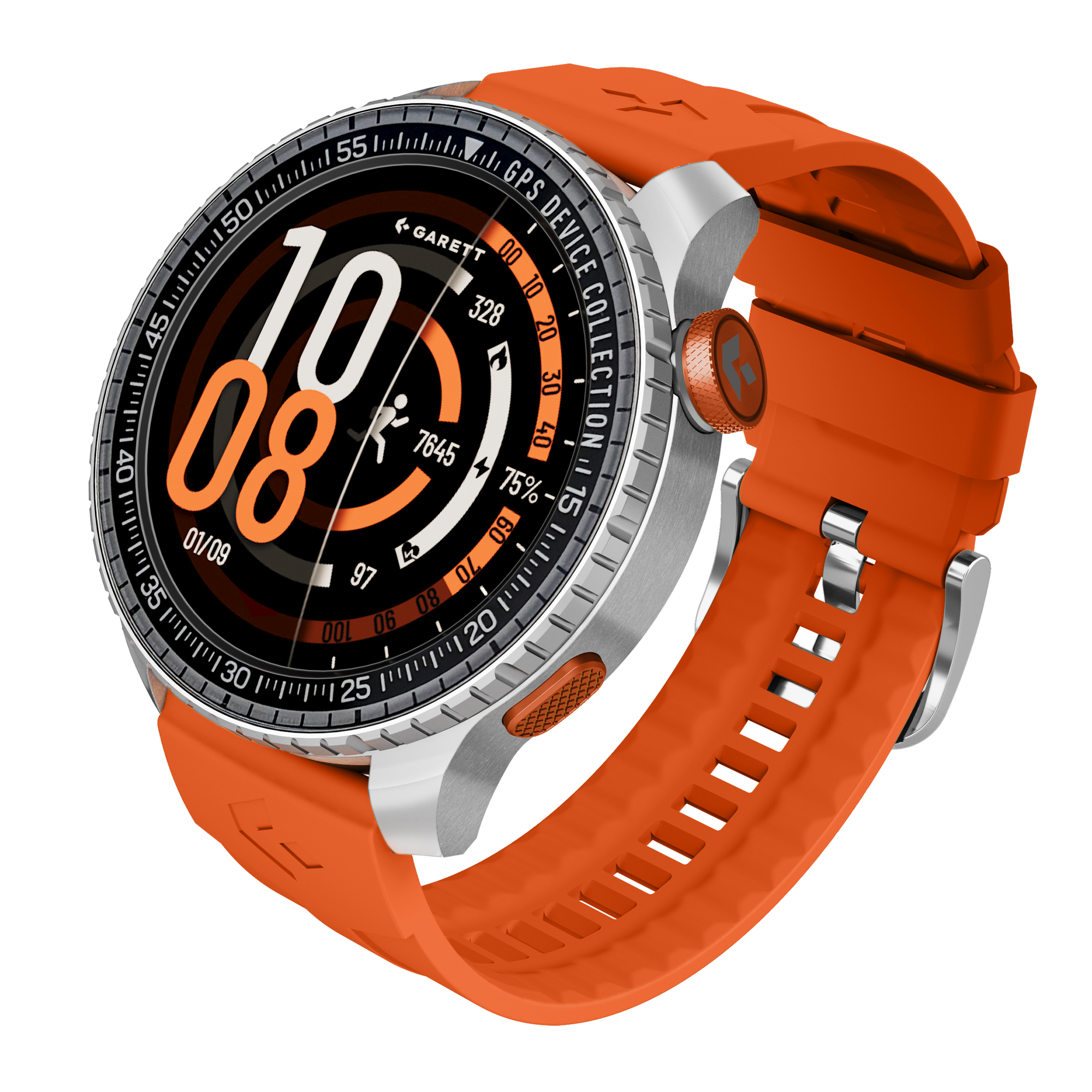 GARETT Compass GPS férfi okosóra, ezüst (COMPASS_GPS_SLV)