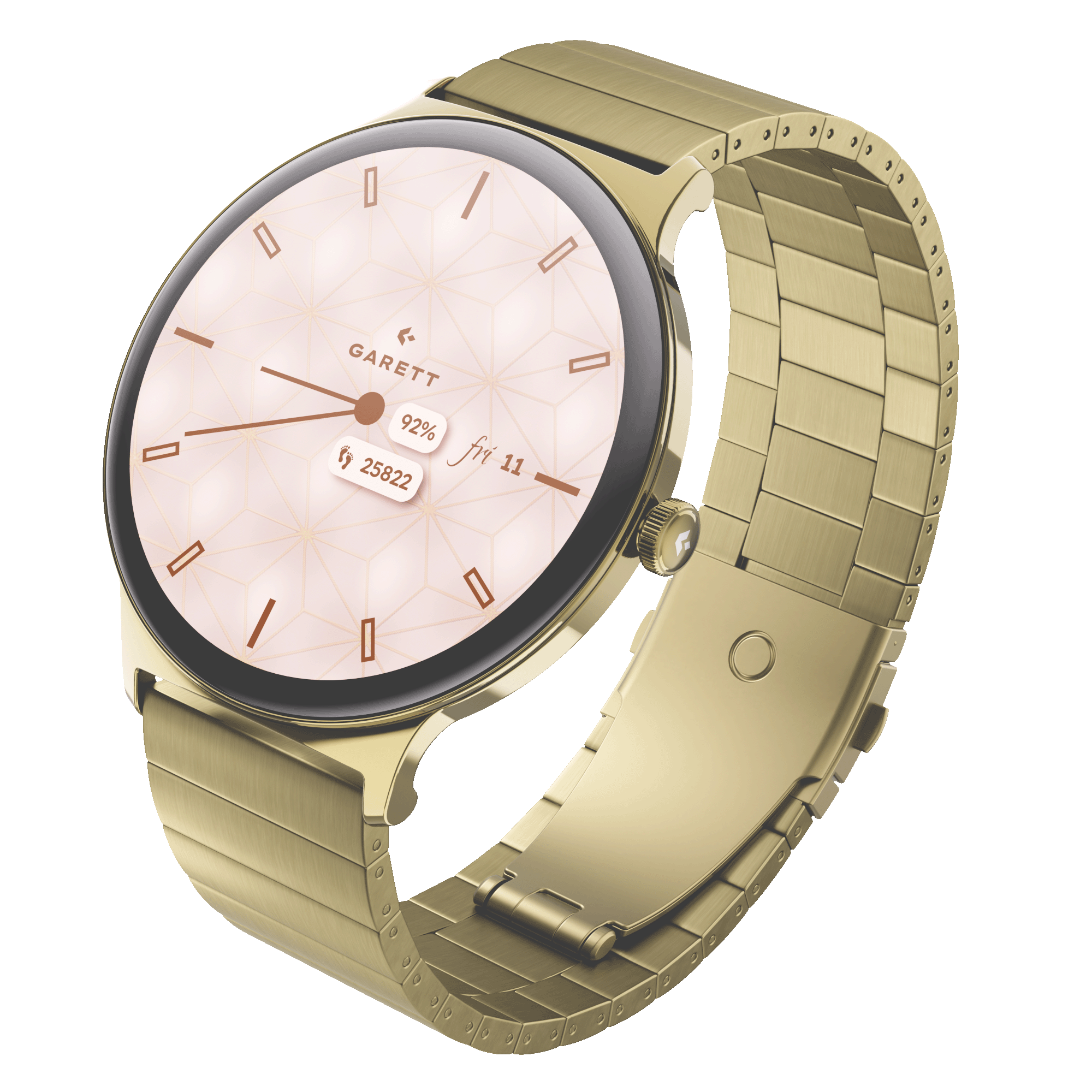 GARETT VERONA 2 női okosóra aranyszínű tok, acél szíj (verona2_STL_GLD)