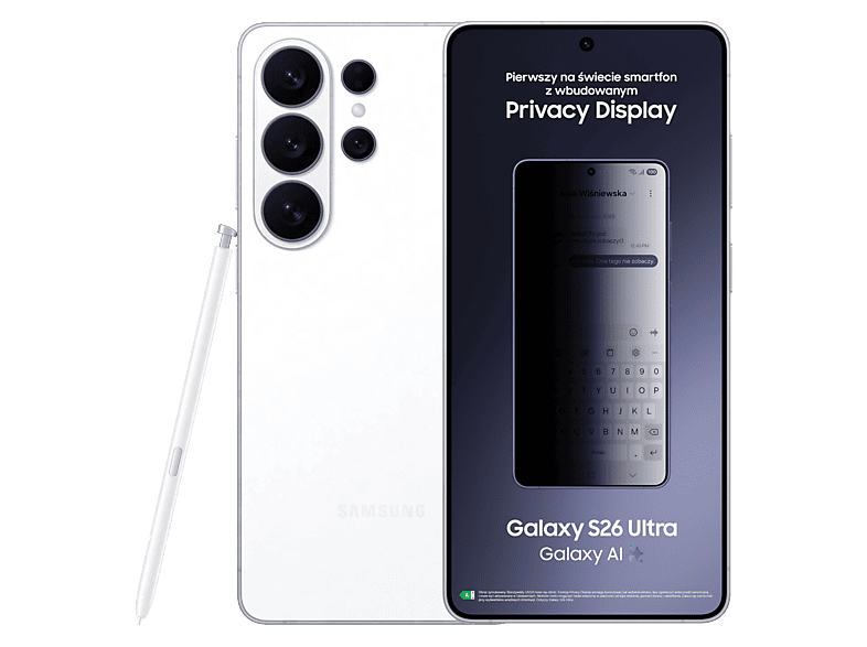 Smartfon SAMSUNG Galaxy S26 Ultra 5G 12/512GB 6.9" 120Hz Biały SM-S948 – zdjęcie 3
