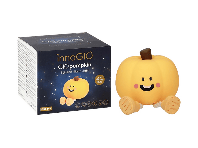 Lampka nocna INNOGIO GIOpumpkin LED dotykowa Pomarańczowy