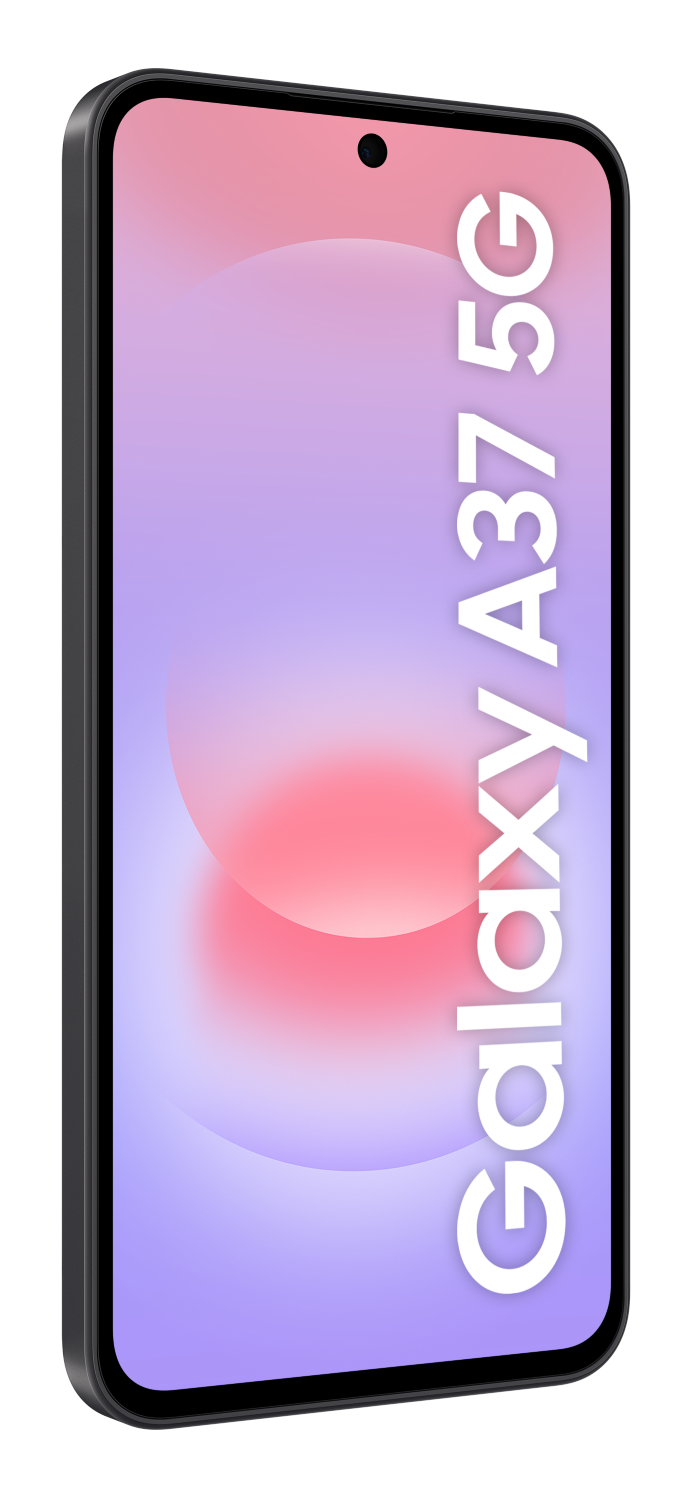 Smartfon z napisem Galaxy A37 5G na ekranie.