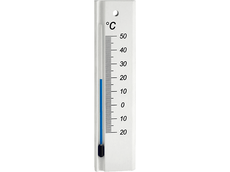 TFA 12.1053.09 Analoges Innenthermometer, aus Buchenholz, Weiß