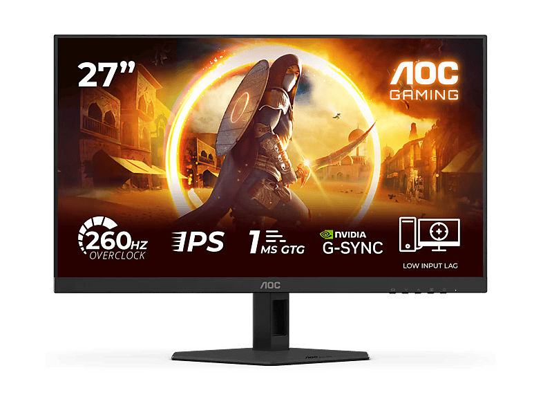 AOC 27G4ZR, 27 Full-HD, 260 Hz, 1 ms GtG, 0.3 MPRT, Fast IPS, Adaptive Sync, Compatible HDCP, Negro