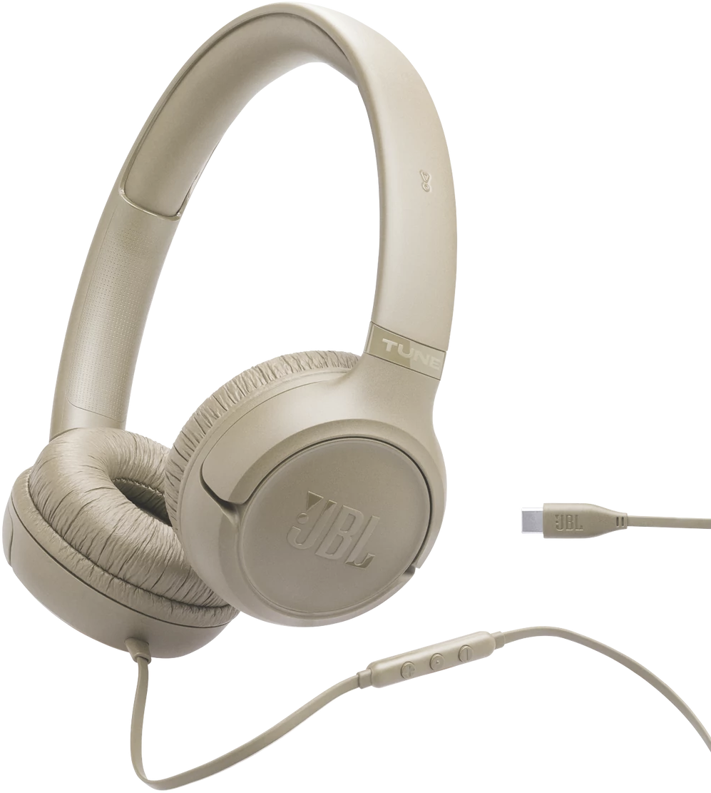 JBL Tune 530 USB-C vezetékes fejhallgató, bézs